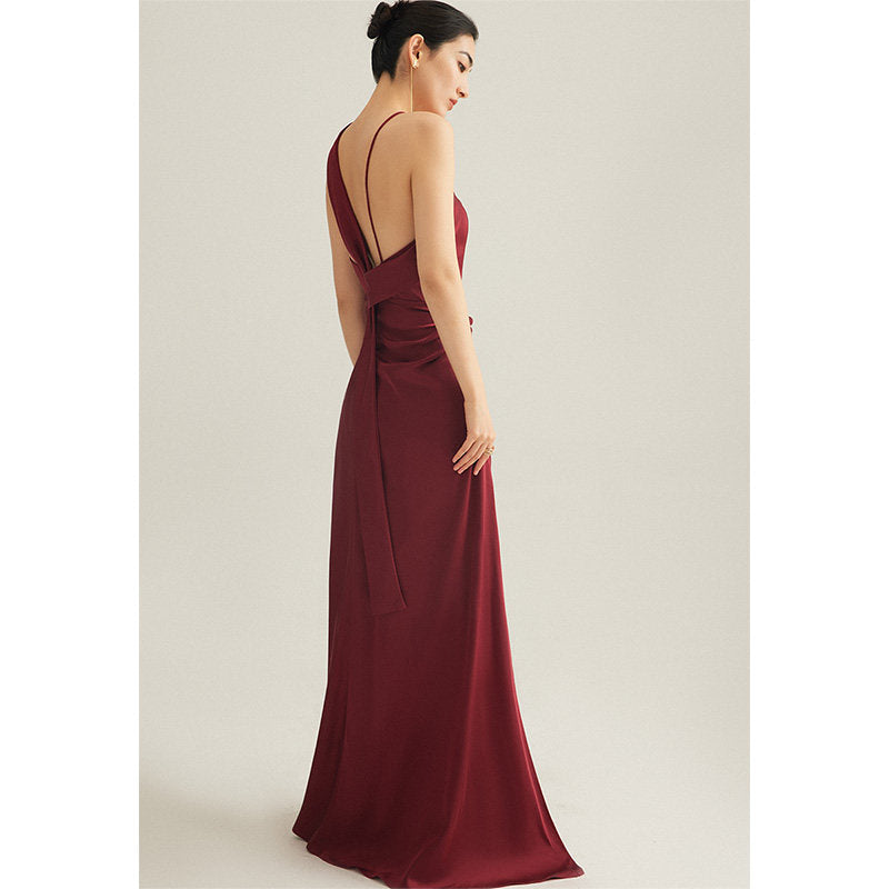 GOUDIN light luxury slip evening dress-JAX.