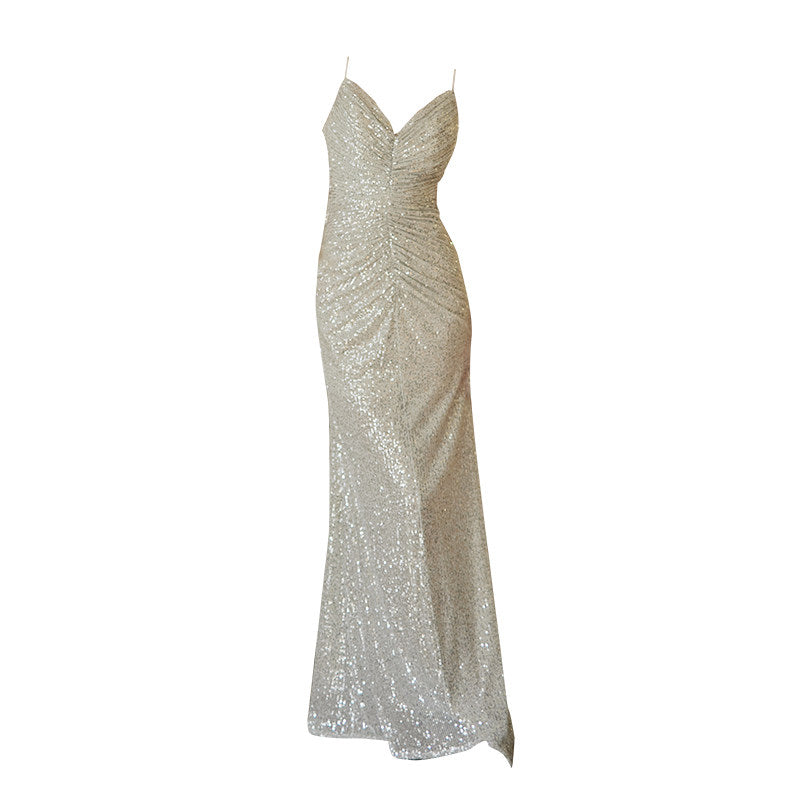 GOUDIN long banquet light luxury evening dress-LIKKY.