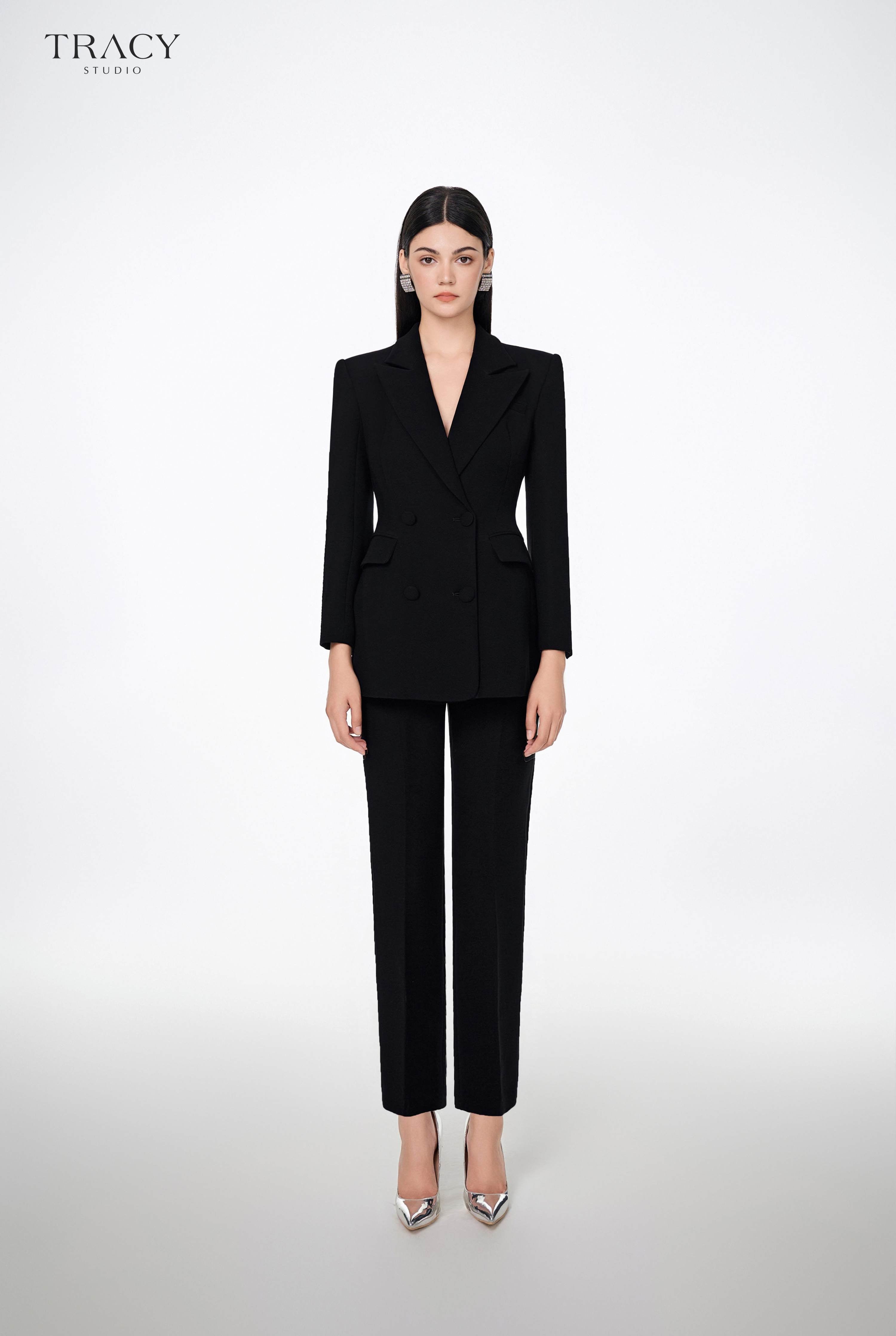 Classic Double Breasted Peak Lapel Four Button Suit – GOOD GIRL REBEL