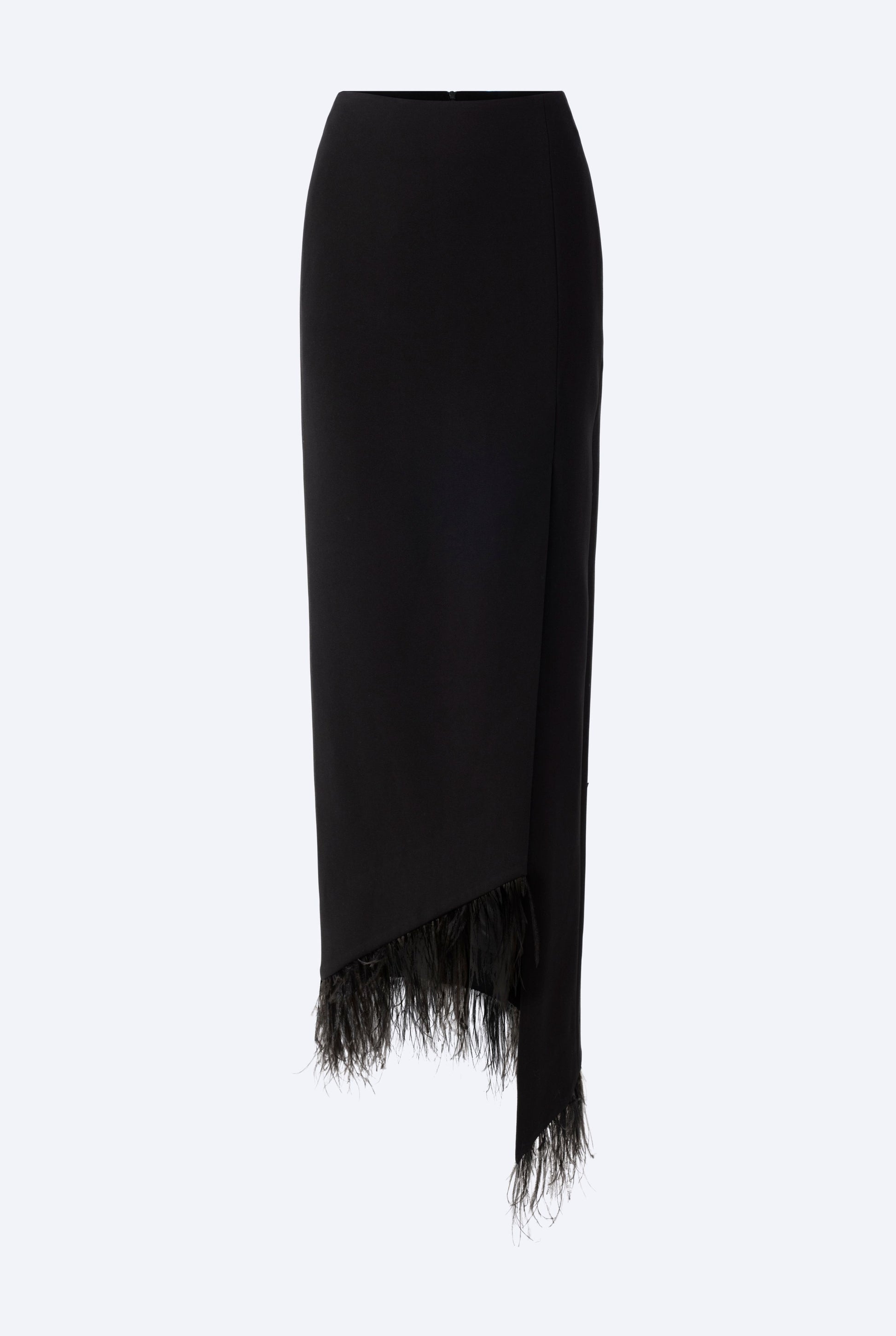 Asymmetric Sleeveless Blazer And Feather Skirt