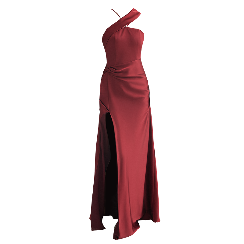 GOUDIN light luxury slip evening dress-JAX.