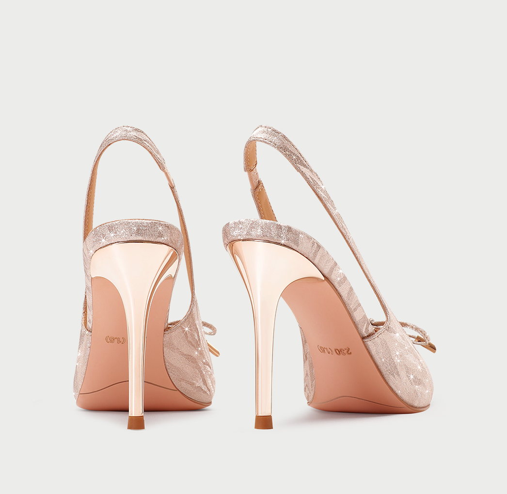 PJJUU Hexiu champagne wedding shoes - ECHO.