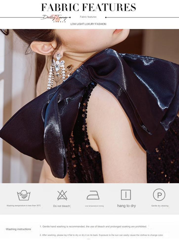 DOLLY Elegant Black Sleeveless Bow One Shoulder Slim Fit Short Dinner Date Dress-LUISA