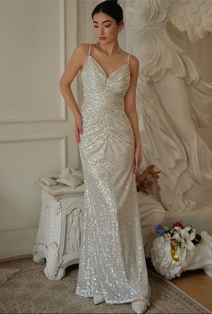 GOUDIN long banquet light luxury evening dress-LIKKY.