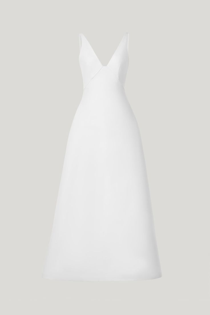 white deep v midi dress Steve Madden Women's Eleanora Openwork Deep V-Neck Midi Dress - Natural