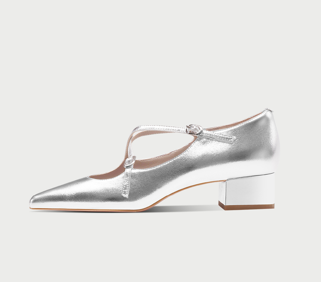 PJJUU French Mary Jane Square Toe Low Thick Heels  - SEDAT.