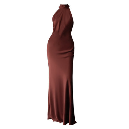 GOUDIN female wine-red high-end banquet dress-EVE.