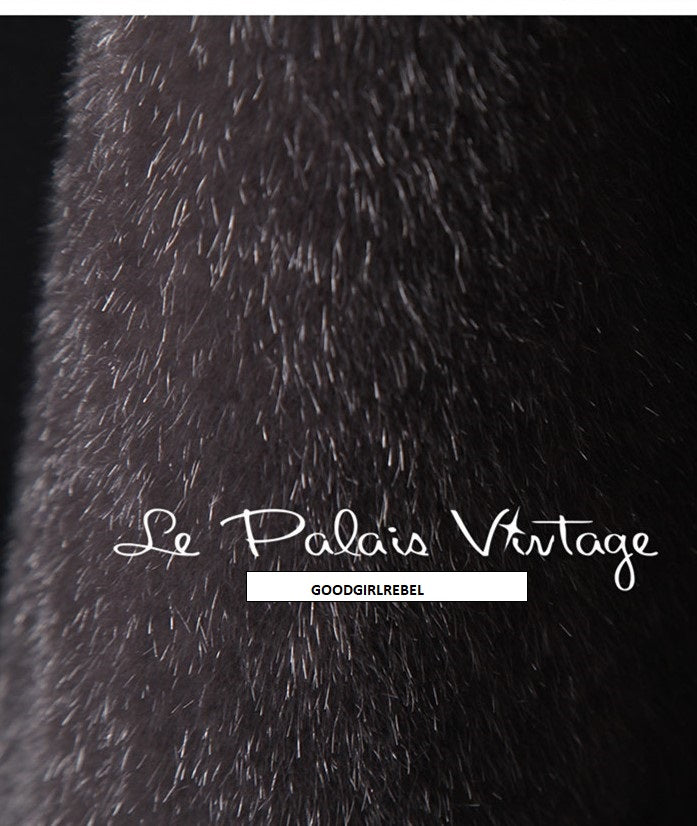 Le palais vintage 60s modern mink fur chunky silhouette coat - Fain