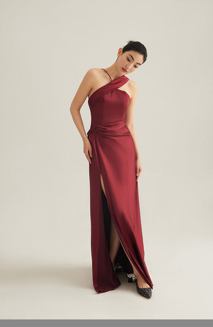 GOUDIN light luxury slip evening dress-JAX.