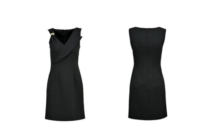 YES BY YESIR Deconstructed sleeveless V-neck midi dress - ELOHIM.
