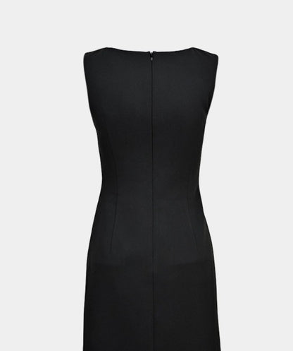 YES BY YESIR Deconstructed sleeveless V-neck midi dress - ELOHIM.