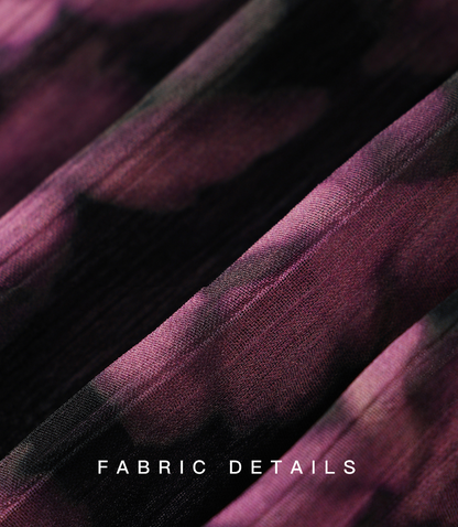 WANGXO | Stand Collar Shun Yu Wrinkled Print Sleeveless Ribbon Shirt -EVELINA.