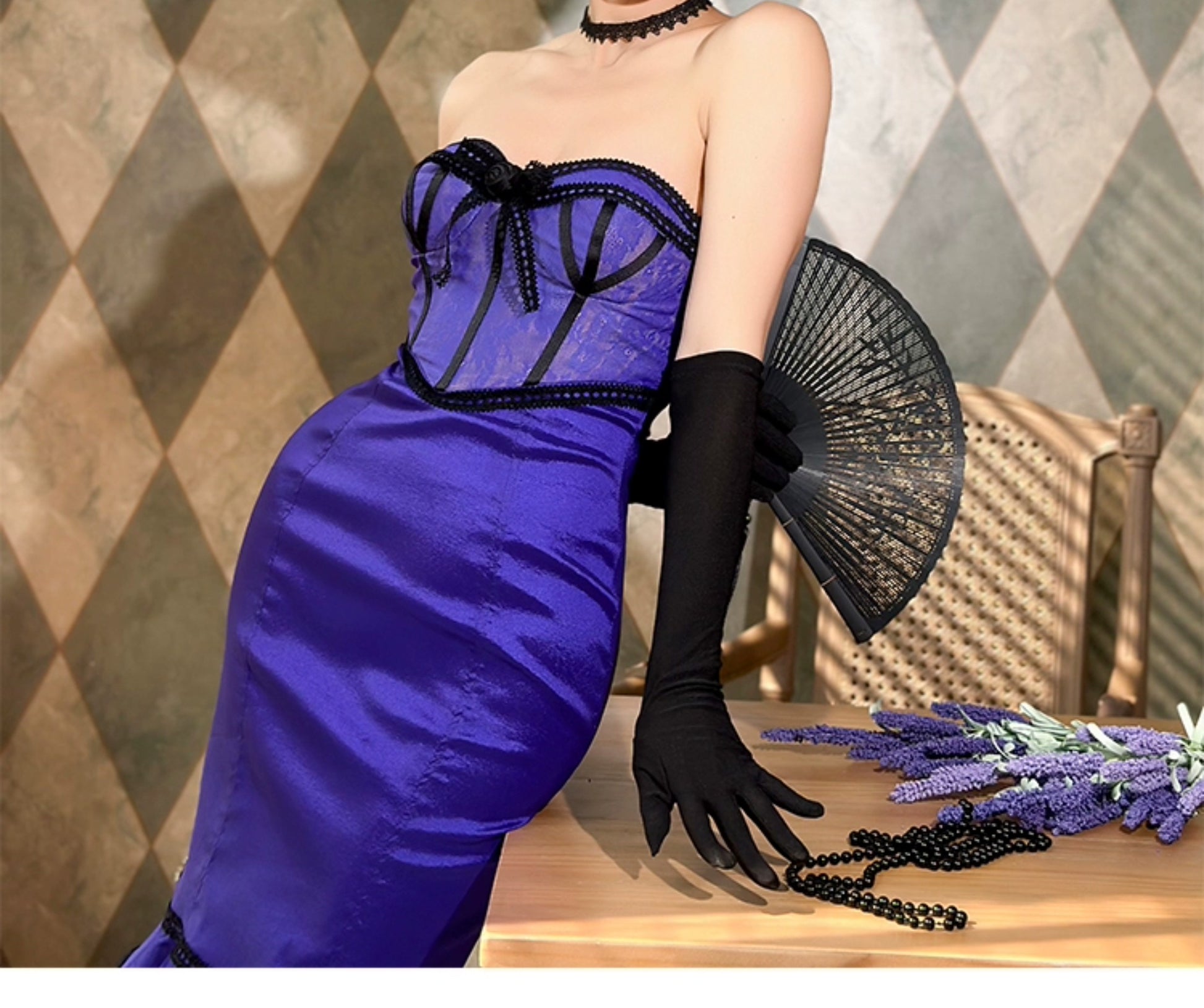 corset purple dress Le Palais Vintage elegant purple lace sexy corset fishtail bodycon dre – GOOD GIRL REBEL