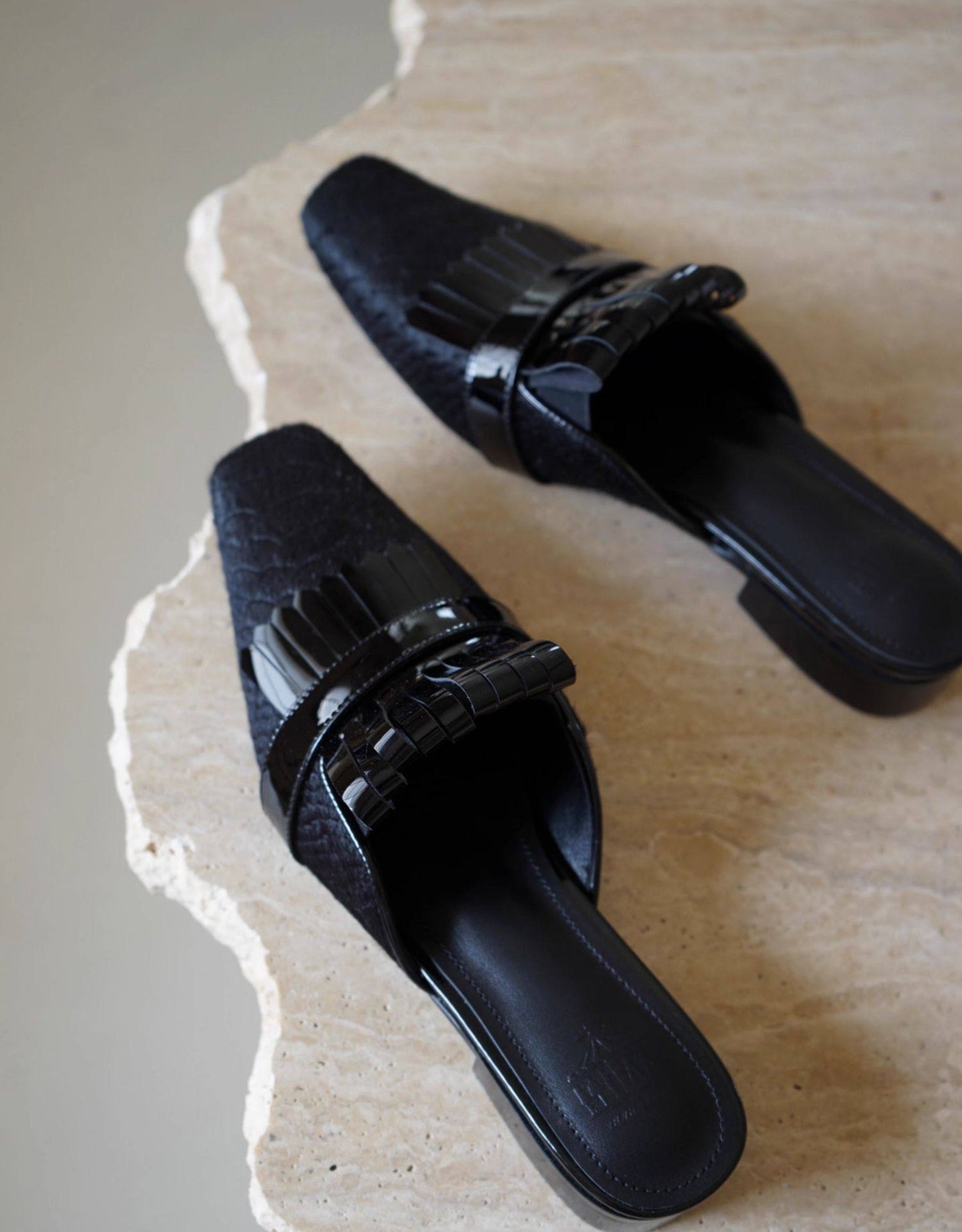 B-FEI niche French semi-slippers toe mules-JISUNG.