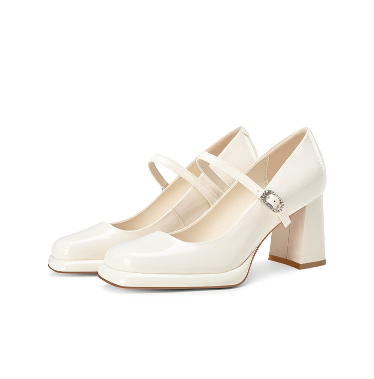 Pjjuu New White Mary Jane Beautiful Bridal Shoes - POSITION