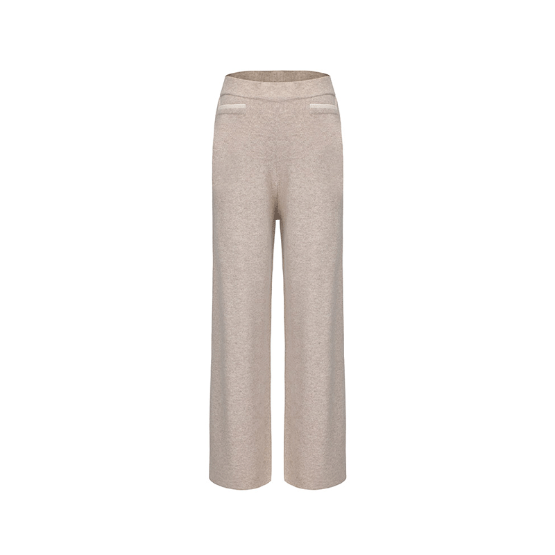 ATELIER MISS LU Fall/Winter cashmere and wool-blend wide-leg straight-leg pants- FIADH