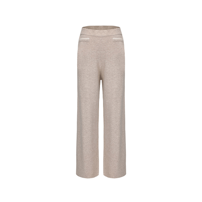 ATELIER MISS LU Fall/Winter cashmere and wool-blend wide-leg straight-leg pants- FIADH