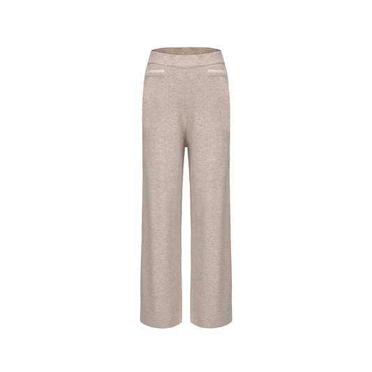 ATELIER MISS LU Fall/Winter cashmere and wool-blend wide-leg straight-leg pants- FIADH