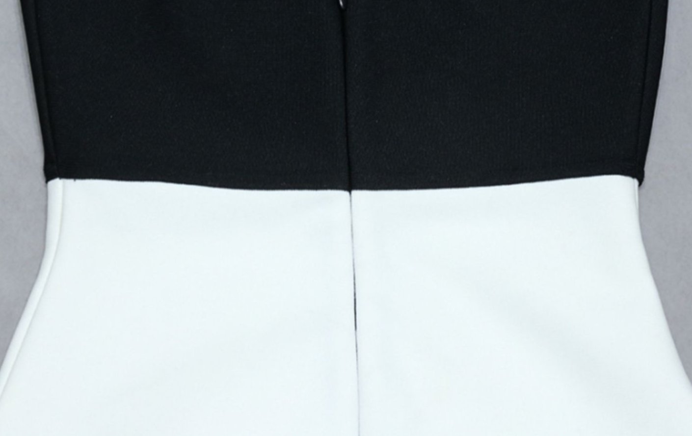 DOLLY Elegant Black and White Sleeveless Chest Wrap Bandage Midi Dress-BABE