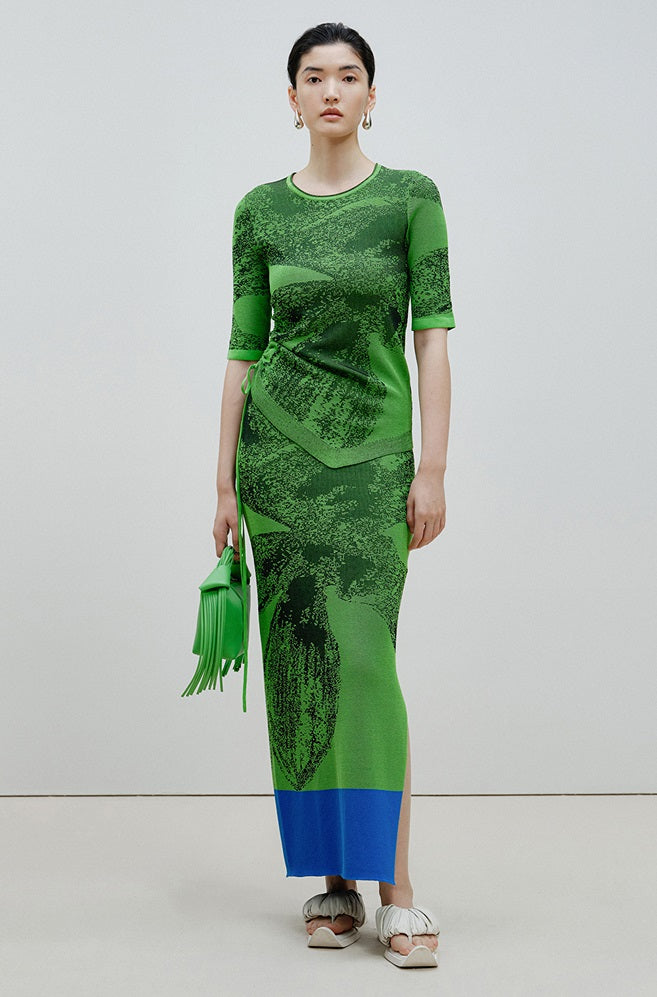 ZHUCHONGYUN long mid-waisted straight skirt-TANAKA.