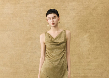 HECO Chinese Temperament Pearlescent High-Waisted High-End Texture Skirt - HELLS.