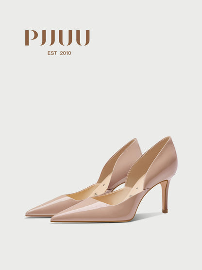 PJJUU nude hollow stiletto heels - ROSE.