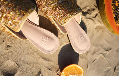 B-FEI Special Glitter Elegant Vintage Pointed Toe Mules-LESLY.