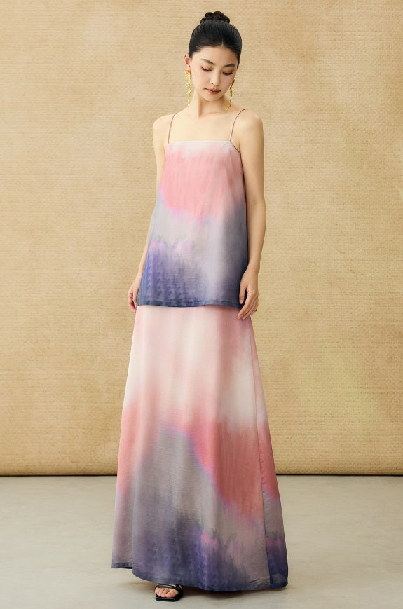 HECO Chinese Blended Temperament Silk Drape Hip Skirt - SOULS .