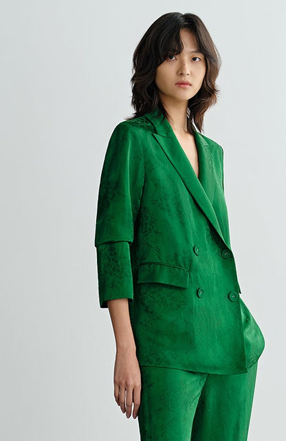 COMME MOI Lv Yan Designer Spring Women's Double-Breasted Suit &Suspender - AUTUMN.