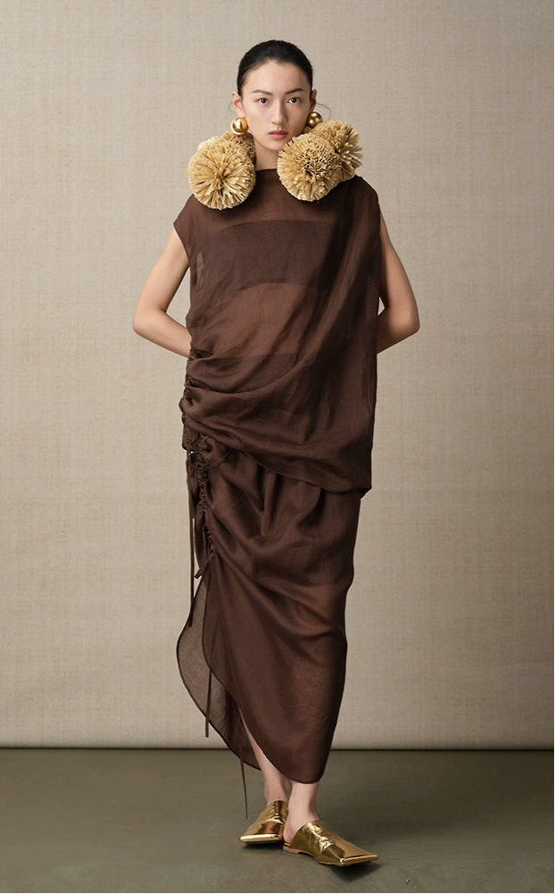 ZHUCHONGYUN transparent texture light sleeveless top--OIKAWA.