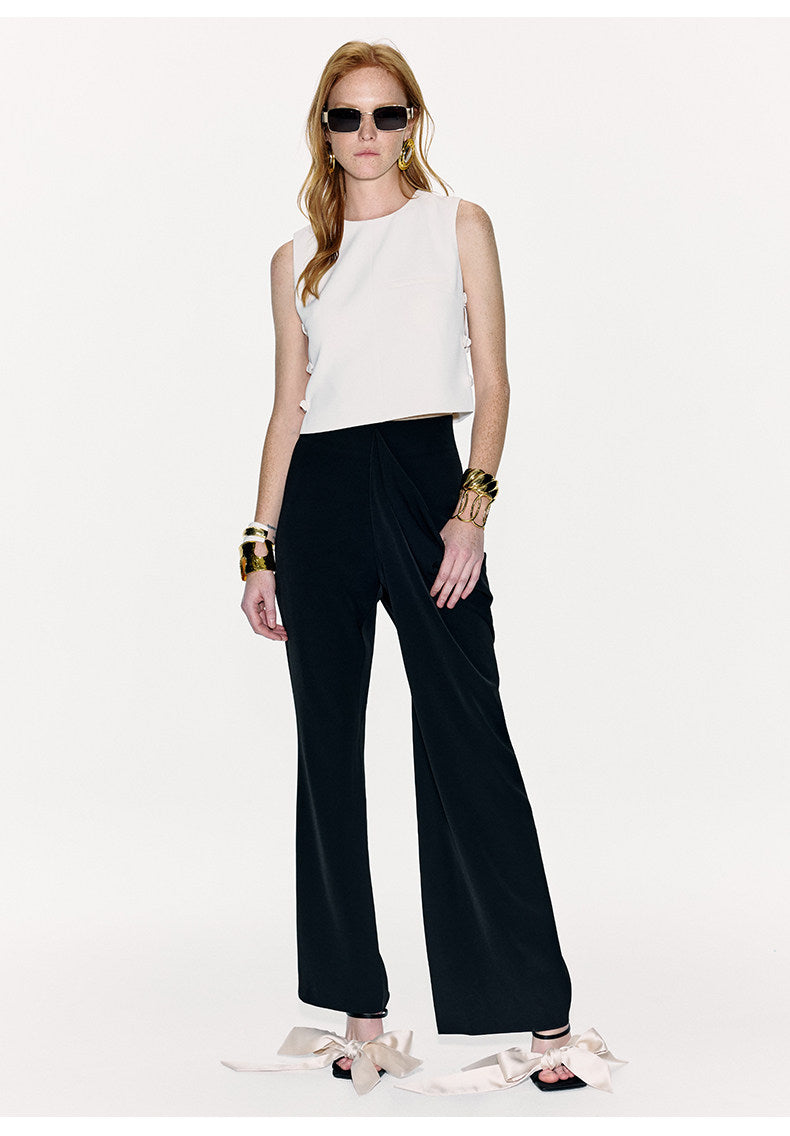ATELIER MISS LU Rabbit Ears Ribbon Side Cut-out Sleeveless Top - KNOW.