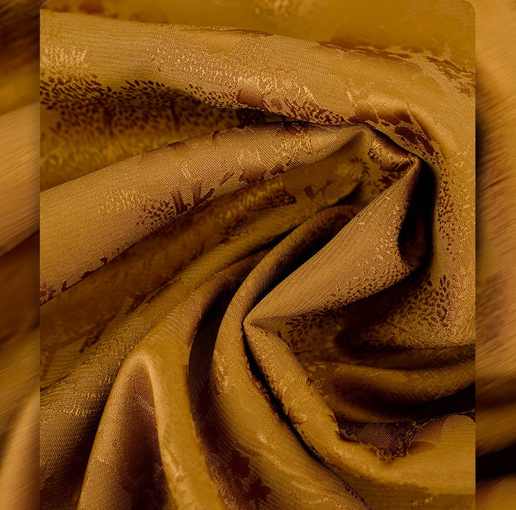 HECO Chinese high-end acetate bamboo feminine temperament printed slit skirt - COLT.