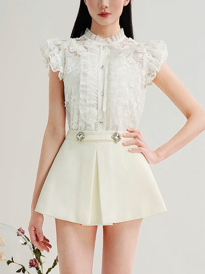 CHECOCRE Stylish Women's Waist Rhinestone Embellished Pants - WEATHER