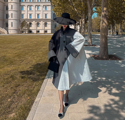 Le Palais Vintage silhouette gradient irregular Mauni umbrella long coat-INDI