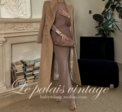 Le Palais Vintage Elegant Brown Aysmmetrical Wrap Short/ Long Dress-POA.