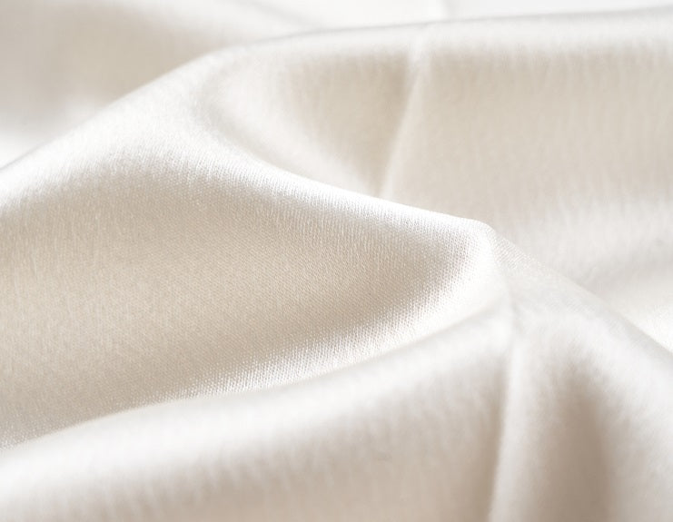 COMME MOI Lv Yan Designer Summer Acetate Satin Strappy White Tapered Pants -SUMMER.