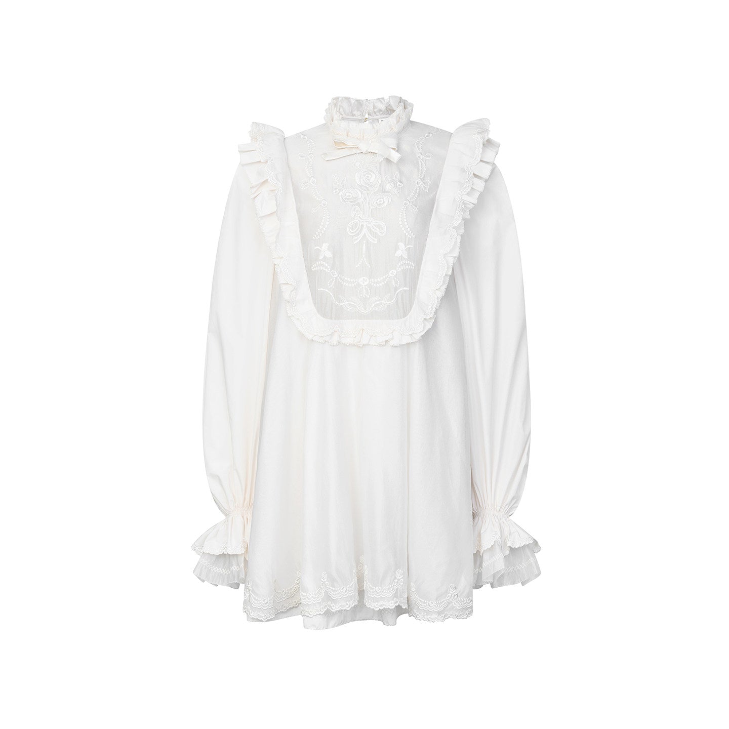 FAME Ruffled Rose Embroidered Dress - GERRIT