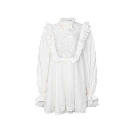 FAME Ruffled Rose Embroidered Dress - GERRIT