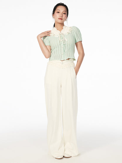 FAME Rococo Embroidered Lacey Pants- ANTHONY