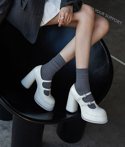 SHOESZOOO Platform Maryjane High Block Heels - SWADE.