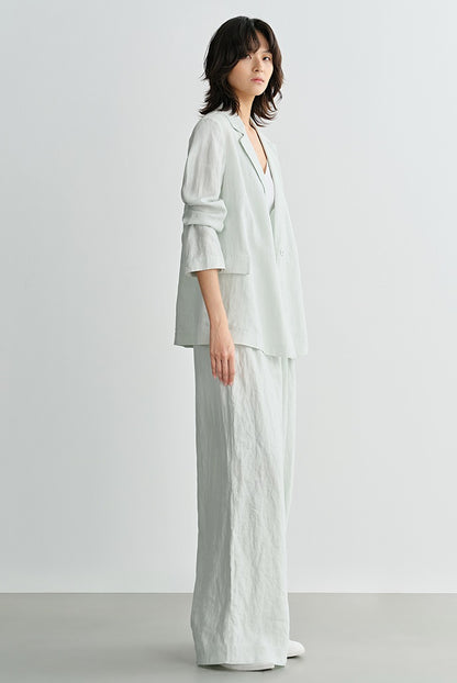 COMME MOI Lv Yan designer summer high-tech linen suit - GRACE.