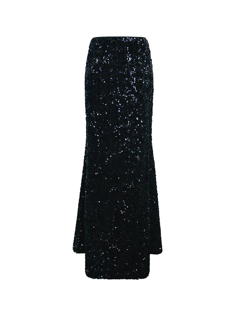 M essential Mackay designer orchid embroidery sequins jacket pencil slit skirt suit - tev.