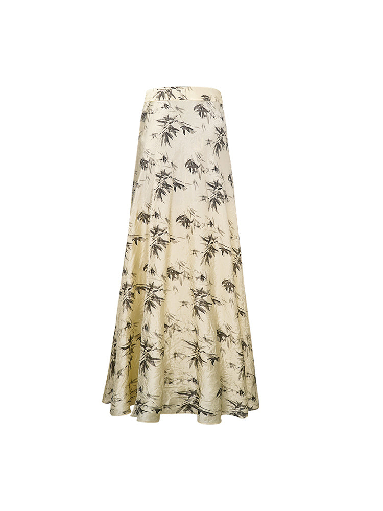 HECO Long Bamboo Leaf Acetate Skirt  - MINIS.