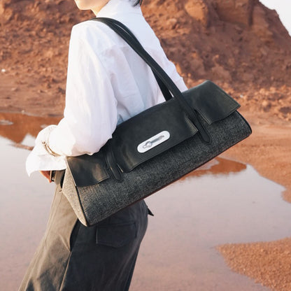 IUBALLET Tanned Leather Shoulder Barrel Bag - SPIRIT.