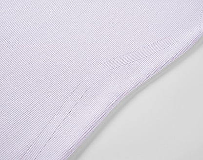 COMME MOI  Summer Acetate V-Neck Tight Knit Vest - AURORA.