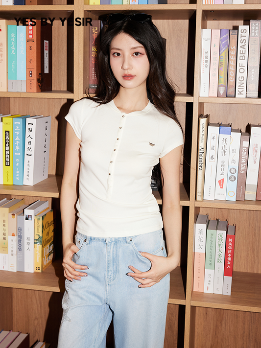 YES BY YESIR | Ye Qians Deconstructed High-Elastic T-Shirt - MARISSA