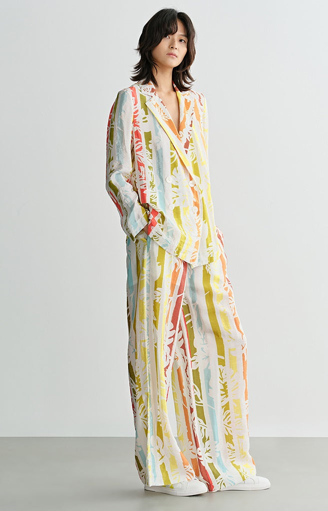 COMME MOI Lv Yan designer summer women's high-waisted wide-leg pants - TYE.