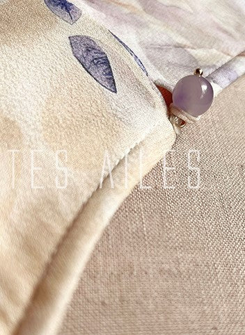 LE VENT&TES AILES floral print silk resort summer vacation maxi dress-GWEN