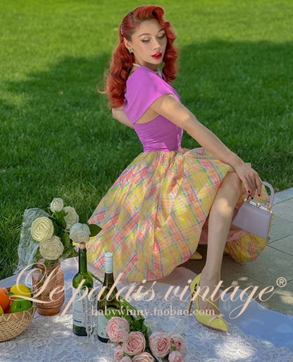 Le Palais  Two Pieces Contrasting Shawl Waist Tutu Dress-KASSY