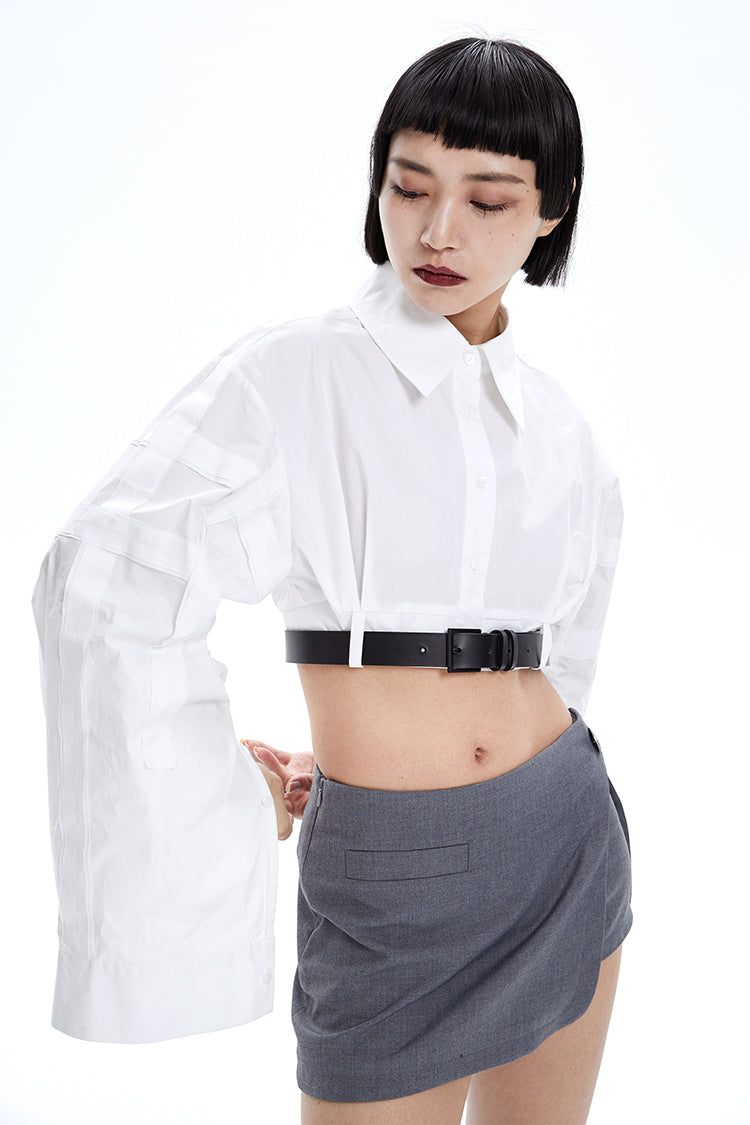 TINY IN ultra-short with large sleeves women's top -LULU.